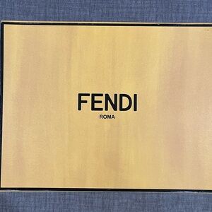 New FENDI Square Yellow Box 13x10 , 5 inches deep